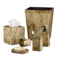 bathroom accessories sets - bone and brass crafted 