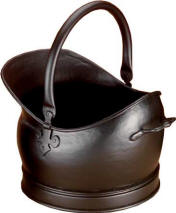 steel coal bucket, wrought iron coal hod