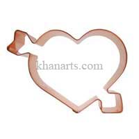 heart with arrow cookie cutter,copper cookie cutters