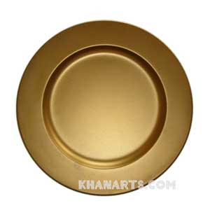 gold chargers plate -  powder coated gold color