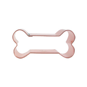 dog bone cookie cutter made of copper