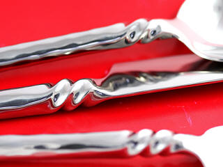 flatware cutlery set twisted made of stainless steel