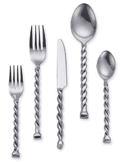 flatware twisted stainless steel