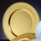 gold beaded chargers plate