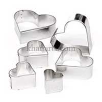 stainless steel  heart shaped cookie cutters set