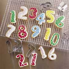 number cookie cutters; steel cutter